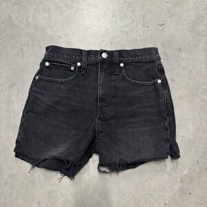 Madewell Women's Jeans Shorts Black 25p Slim‎ Demi Boot 4" Inseam